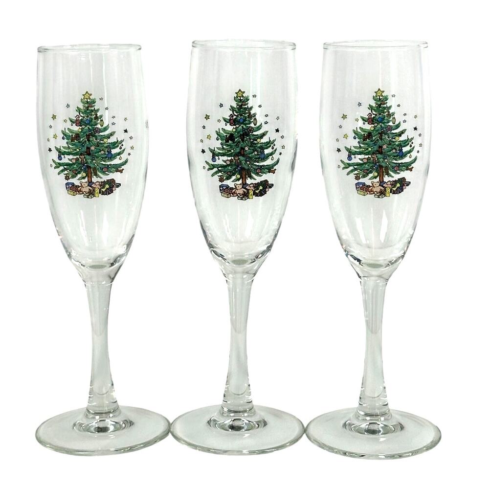 Nikko Happy Holidays Japan Champagne Flutes-Set of 3